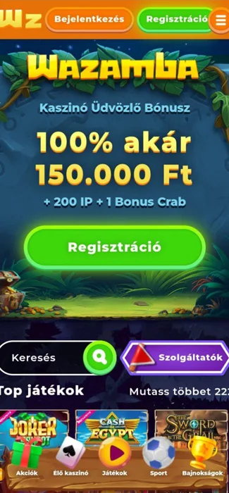 regisztacio wazamba lépés 1