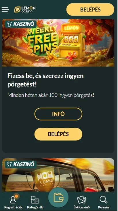 Lemon casino regisztráció